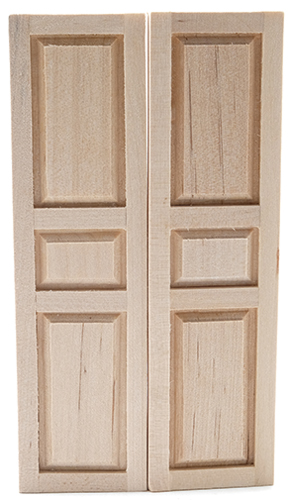 Dollhouse Miniature 3-Panel Shutter, 2/Pk